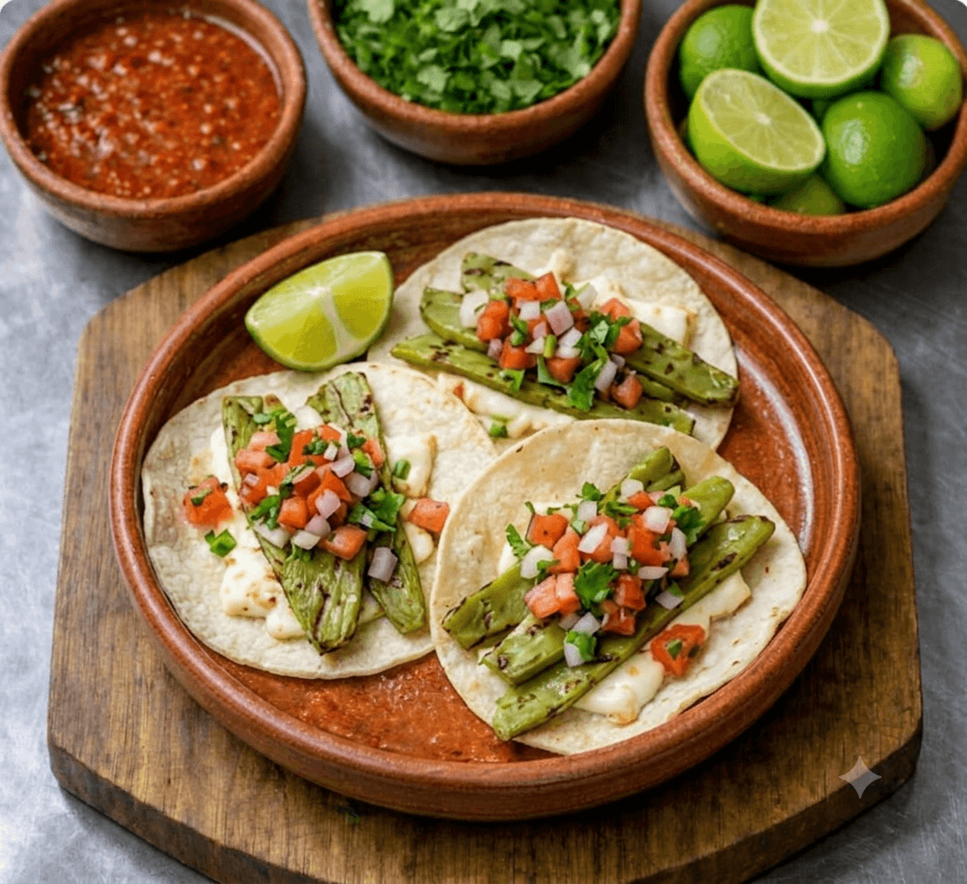 Tacos de Nopal con Queso